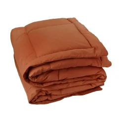 Dessus de lit matelassé peau de pêche Oekotex (240x260 cm - Terracotta)>Toison d'Or Outlet