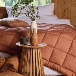 Toison d'Or Dessus de lit matelassé peau de pêche Oekotex (220x240 cm - Terracotta)* Boutis, Couvre-Lit, Édredon