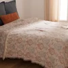 Atmosphera Créateur D'Intérieur Dessus de lit Mirohia beige et bleu 260x240cm - Atmosphera* Boutis, Couvre-Lit, Édredon