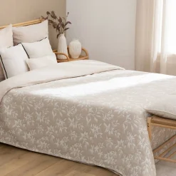 Dessus de lit Nuvia beige lin 260x240cm - Atmosphera><noscript><img width=