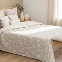 Dessus de lit Nuvia beige lin 260x240cm - Atmosphera><noscript><img width=