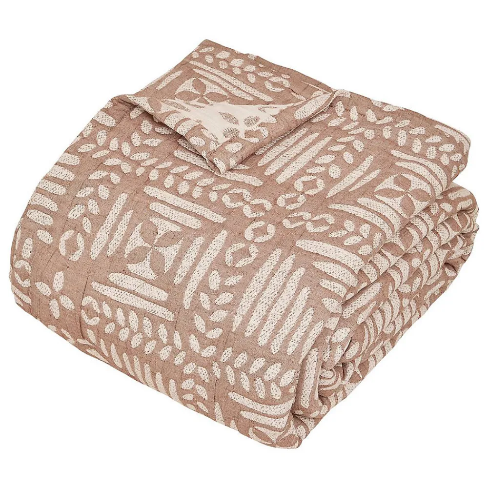 Dessus de lit Nuvia terracotta 260x240cm - Atmosphera>Atmosphera Créateur D'Intérieur Online