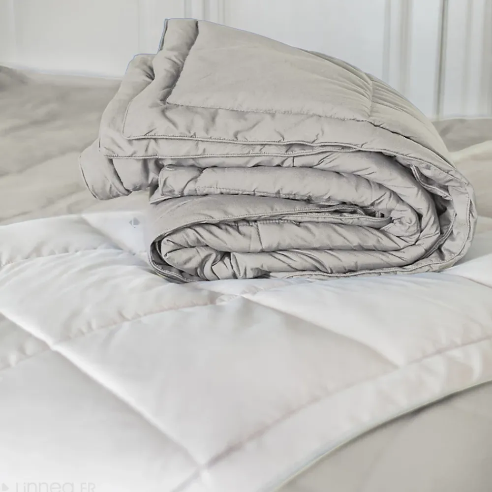 Linnea Dessus de lit polyester microfibre 160x240 cm LAZY beige galet* Boutis, Couvre-Lit, Édredon