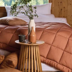 Dessus de lit polyester microfibre 260x240 cm LAZY orange ocre>Linnea Sale