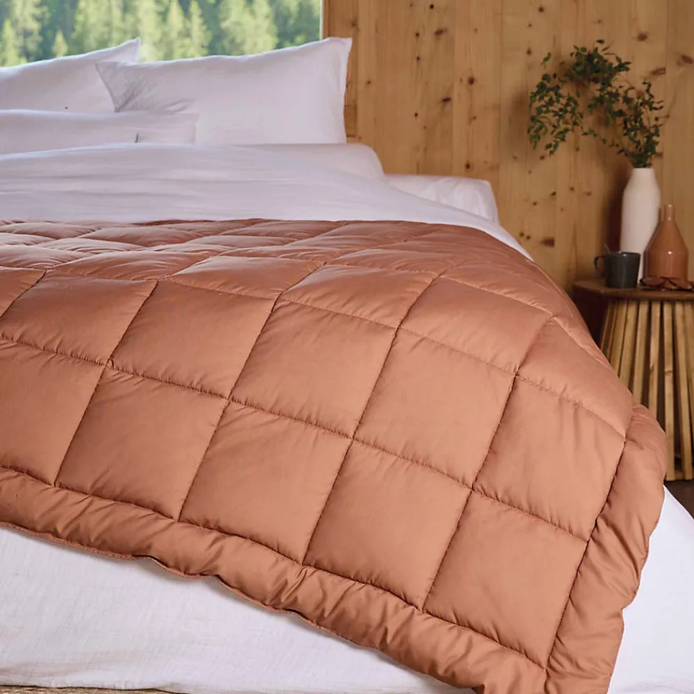 Dessus de lit polyester microfibre 260x240 cm LAZY orange ocre>Linnea Sale