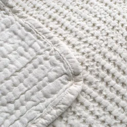 Linnea Dessus de lit réversible 230x250 cm JAIPUR en coton beige craie* Boutis, Couvre-Lit, Édredon