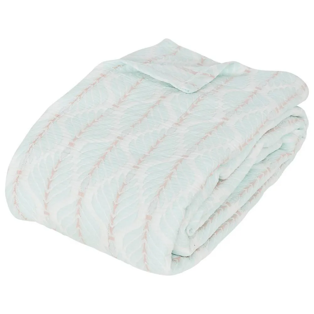 Dessus de lit Wild jacquard bleu clair 240x260cm - Atmosphera>Atmosphera Créateur D'Intérieur New