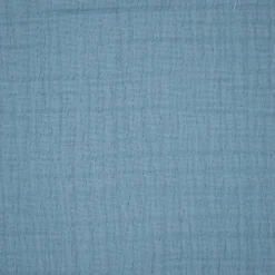 Dessus de lit 230x250 cm BREHAT 100% gaze de coton bleu orage><noscript><img width=