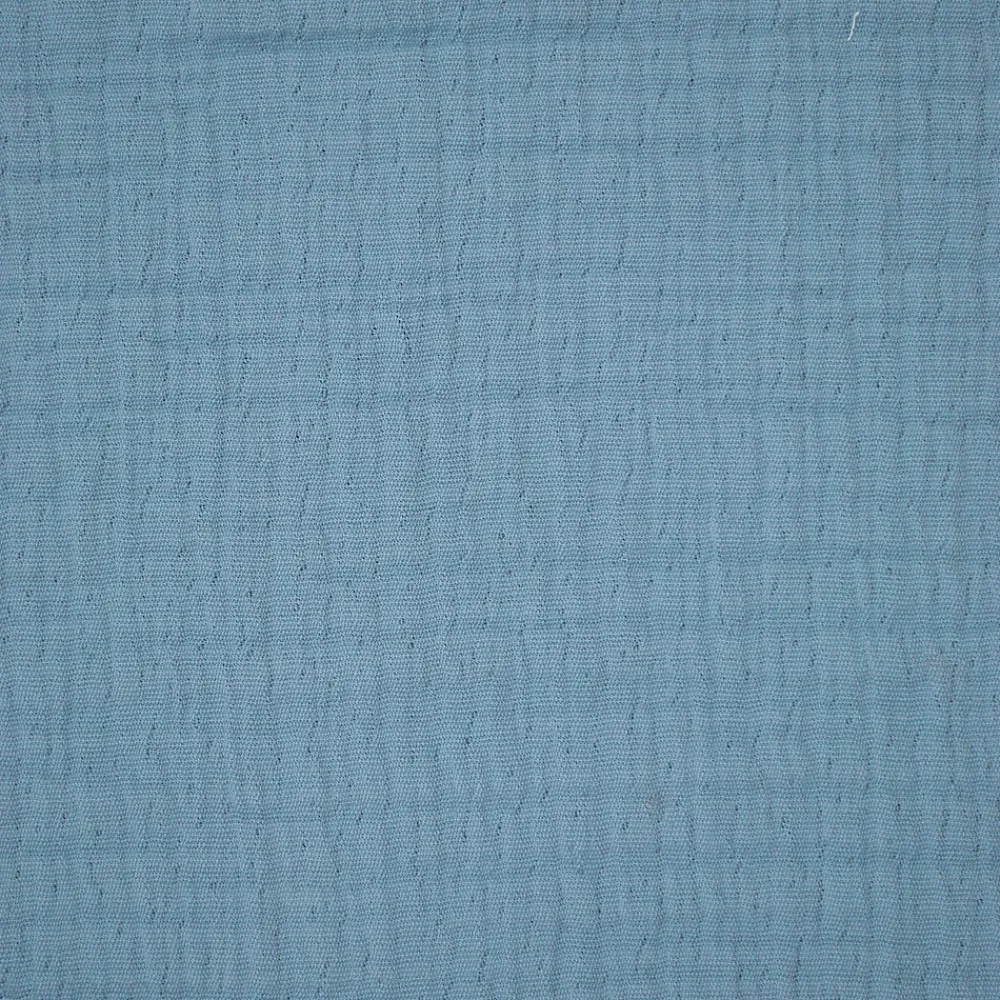 Dessus de lit 230x250 cm BREHAT 100% gaze de coton bleu orage>Linnea Best