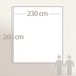 Dessus de lit 260x230 cm HERMINE fausse fourrure blanc Neige><noscript><img width=