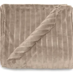 Linnea Dessus de lit 260x230 cm HERMINE fausse fourrure beige Naturel* Boutis, Couvre-Lit, Édredon