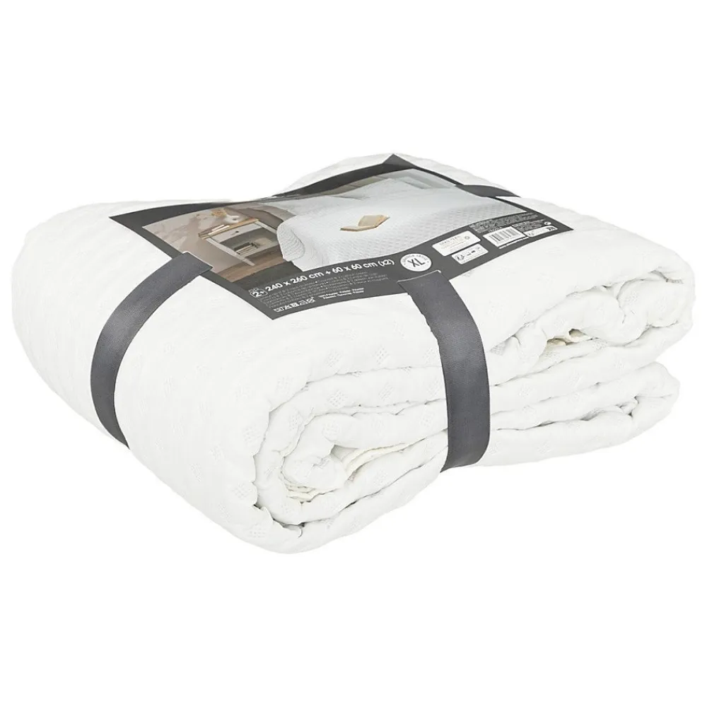 Dessus de lit 240x260 Kalia ivoire + 2 taies>Atmosphera Créateur D'Intérieur Outlet