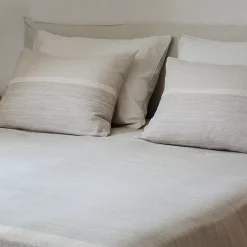 Linnea Dessus de lit ZAGORA pur coton 250 g/m² 260x240 cm beige ficelle* Boutis, Couvre-Lit, Édredon