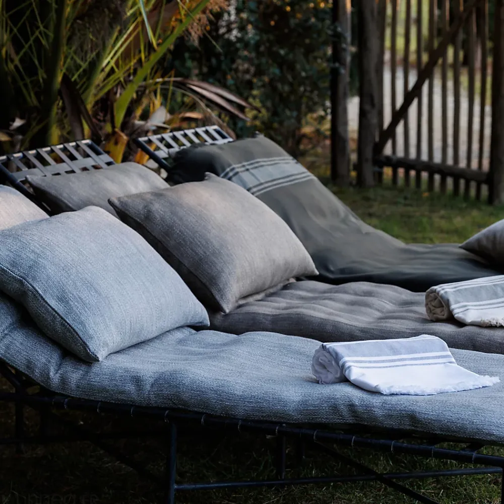 Linnea Dessus de lit ZAGORA pur coton 250 g/m² 180x240 cm beige lin* Boutis, Couvre-Lit, Édredon