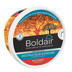 Boldair Destructeur d'odeurs gel bois ambré 300g* Désodorisant Et Parfum D'Ambiance