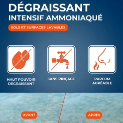 Dégraissant intensif ammoniaqué multi-usages 1L><noscript><img width=