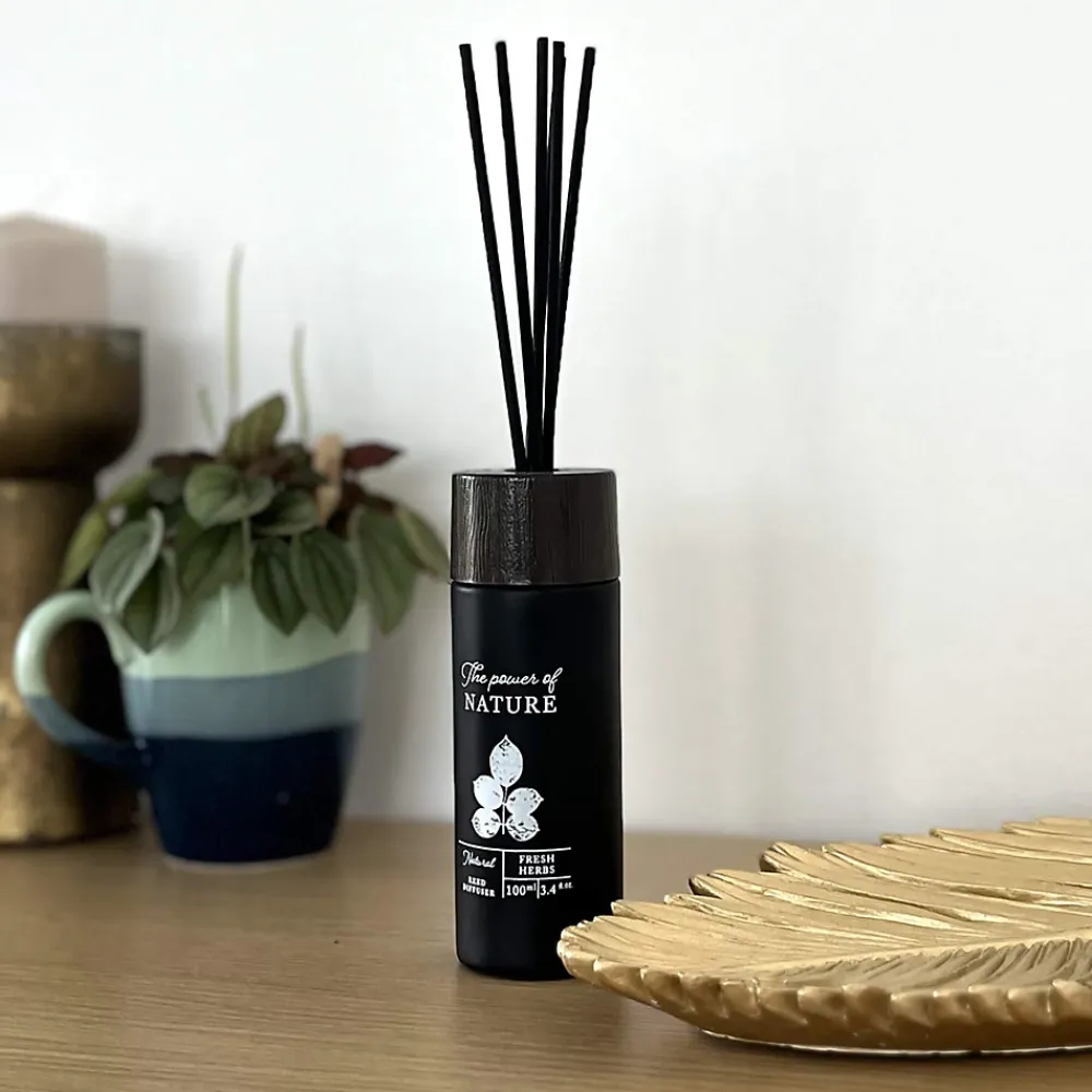 Mobili Rebecca Diffuseur d'Ambiance Parfumé avec 6 Bâtonnets au Parfum d'Herbes Fraîches Idées Cadeaux* Désodorisant Et Parfum D'Ambiance