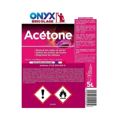 Onyx Dissolvant Acétone en bidon de 5 litres* Acétone
