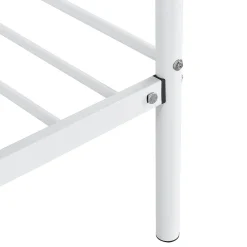 Divan en Acier Canapé Lit Simple en Métal 200 x 90 cm Blanc en.casa><noscript><img width=