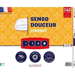 Dodo - Couette tempérée 350 g/m² - SENSO DOUCEUR - 220 x 240 cm - Blanc* Couette