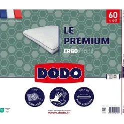 Dodo - OREILLER ERGONOMIQUE - LE PREMIUIM - 60X60 cm* Oreiller Mémoire De Forme