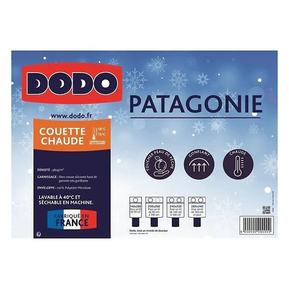 Dodo Couette chaude Patagonie Blanc - 220x240 cm* Couette