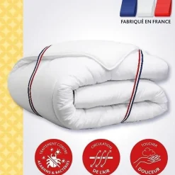Couette tempérée 300gr/m² anti-acarians VICTORIA 240x260 cm blanc>Dodo New