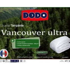 Dodo Couette tempérée Vancouver - 220 x 240 cm - Blanc* Couette