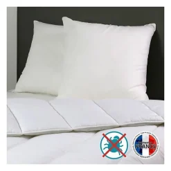 Lot de 2 Oreillers Anti-Acariens Belle Nuit 60x60 cm blanc>Dodo Outlet