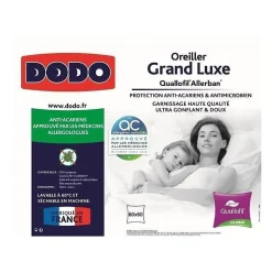 Oreiller Grand luxe Quallofil Allerban - 60 x 60 cm - Blanc><noscript><img width=