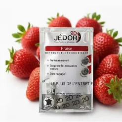Le Plus De L'Entretien Dosettes 2D détergent nettoyant désodorisant - Jédor - Parfum Fraise (100 dosettes)* Nettoyant Pour Salle De Bains