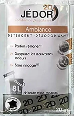 Dosettes 2D détergent nettoyant désodorisant - Jédor - Parfum Ambiance (100 dosettes)>Le Plus De L'Entretien Best