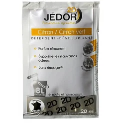 Dosettes 2D détergent nettoyant désodorisant - Jédor - Parfum Citron (100 dosettes)>Le Plus De L'Entretien Sale