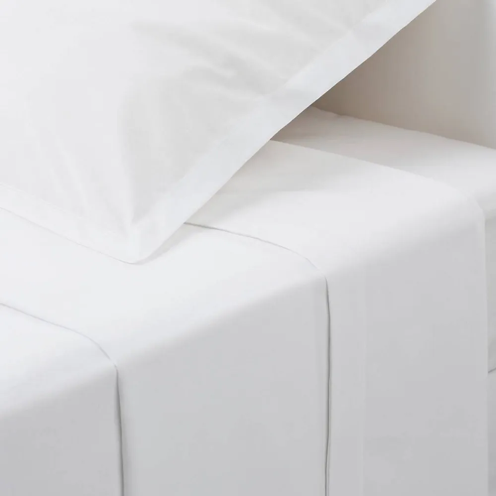 Drap en coton - blanc - 180x290 cm - Atmosphera>Atmosphera Créateur D'Intérieur Best
