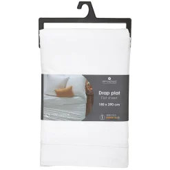 Drap en coton - blanc - 180x290 cm - Atmosphera><noscript><img width=