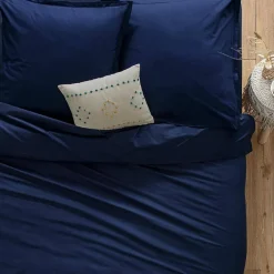 Atmosphera Créateur D'Intérieur Drap en coton - bleu encre 240x290 cm - Atmosphera* Drap Plat
