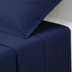 Atmosphera Créateur D'Intérieur Drap en coton - bleu encre 240x290 cm - Atmosphera* Drap Plat