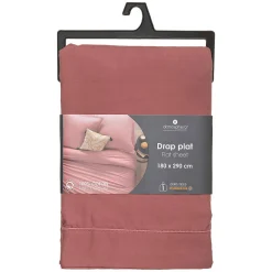 Drap en coton - rose blush - 180x290 cm - Atmosphera><noscript><img width=
