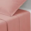 Drap en coton - rose blush 240x290 cm - Atmosphera>Atmosphera Créateur D'Intérieur Online