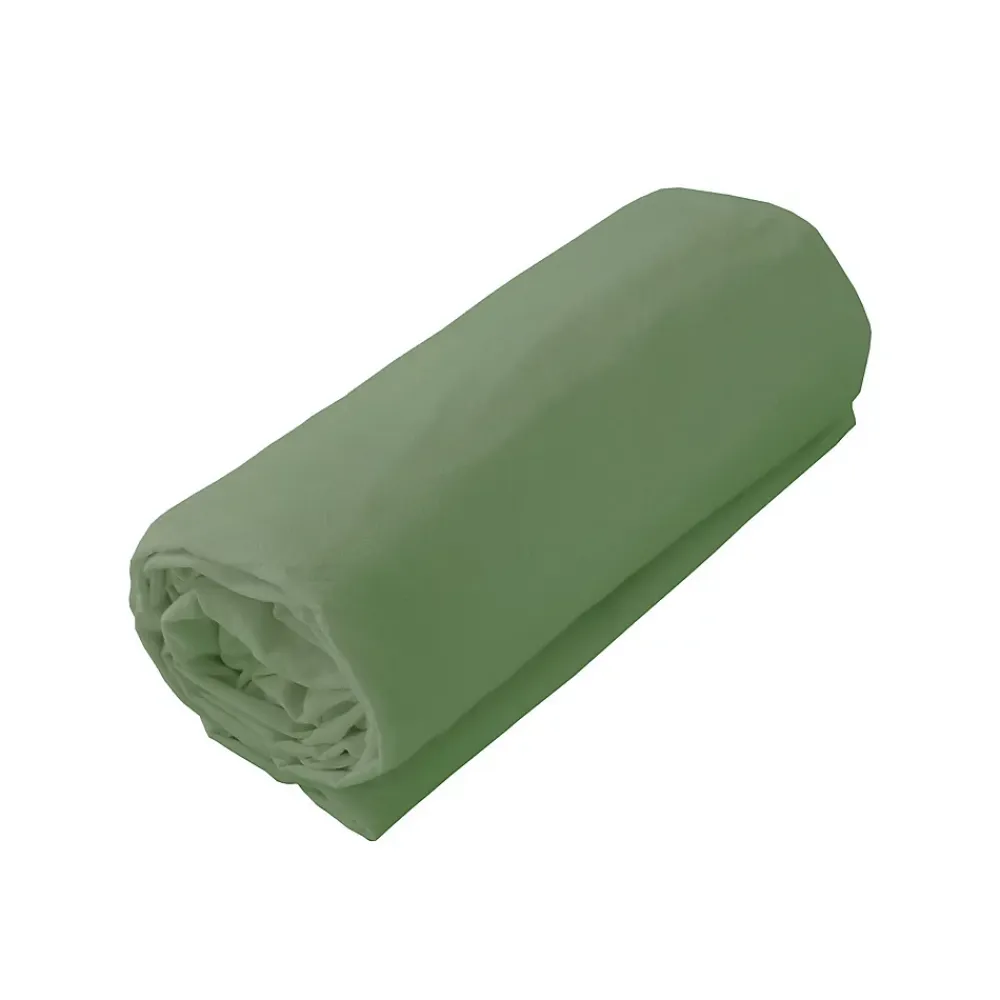 Tradilinge Drap housse 100% coton biologique - bonnet 30 cm (90x200cm - Vert)* Drap Housse|Drap Housse