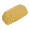 Tradilinge Drap housse 100% coton biologique - bonnet 30 cm (180x200 cm - Jaune)* Drap Housse|Drap Housse