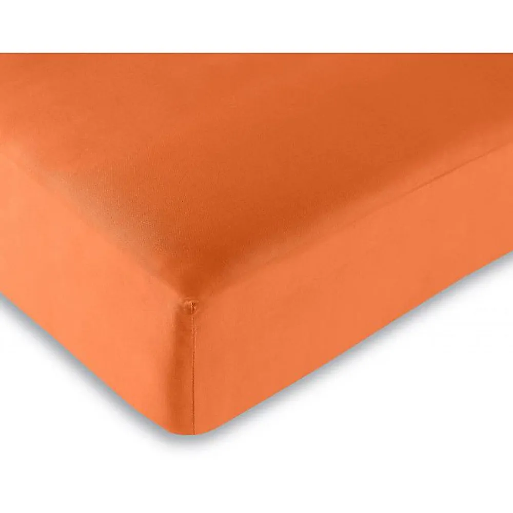 Univers Décor Drap housse 57 fils/cm² toutes dimensions - Orange - 180 x 200 cm* Drap Housse|Drap Housse