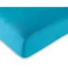 Drap housse 57 fils/cm² toutes dimensions - Turquoise - 180 x 200 cm>Univers Décor Online