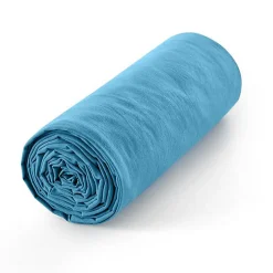 Coton Pur Drap housse 200 x 200 cm bonnet 30 cm "Prémium" pour lit 2 places King Size - Prémium Cyan* Drap Housse|Drap Housse