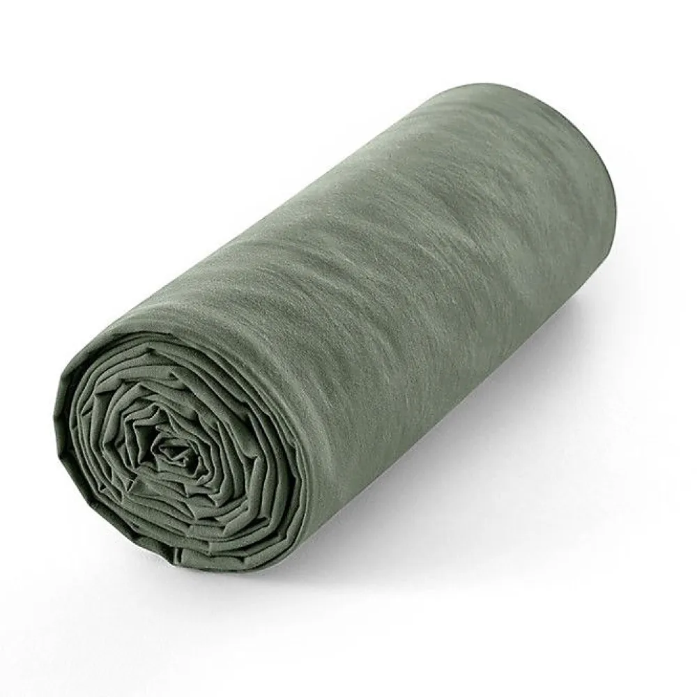 Coton Pur Drap housse 140 x 190 cm bonnet 30 cm "Prémium" pour lit 2 places - Prémium Romarin* Drap Housse|Drap Housse