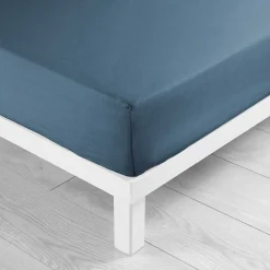 Douceur D'Intérieur Drap housse 140 x 190 cm bonnet 30 cm Mmicrofibre Oscar Bleu Nuit* Drap Housse|Drap Housse