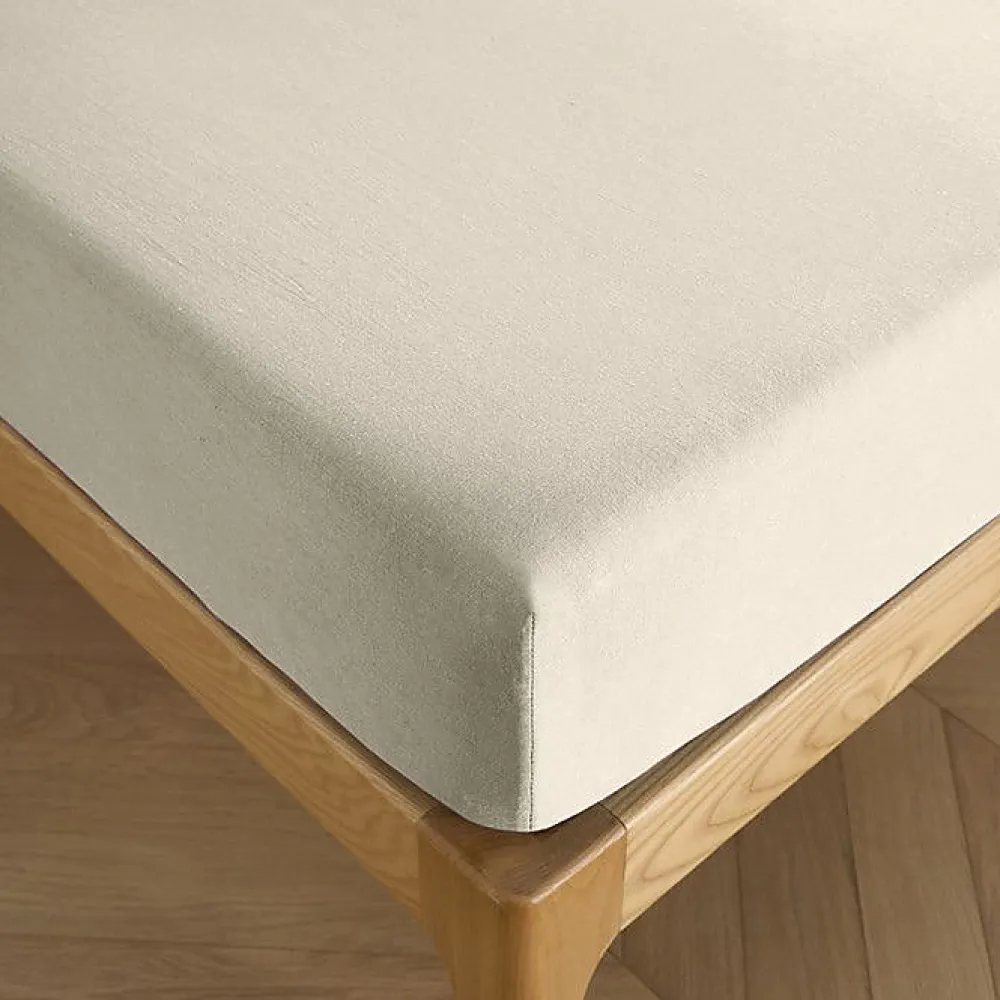 Coton Pur Drap housse 90 x 190 cm bonnet 30 cm "Prémium" pour lit 1 place - Prémium Sable* Drap Housse|Drap Housse