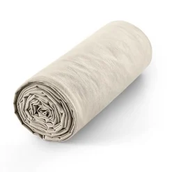 Coton Pur Drap housse 90 x 190 cm bonnet 30 cm "Prémium" pour lit 1 place - Prémium Sable* Drap Housse|Drap Housse