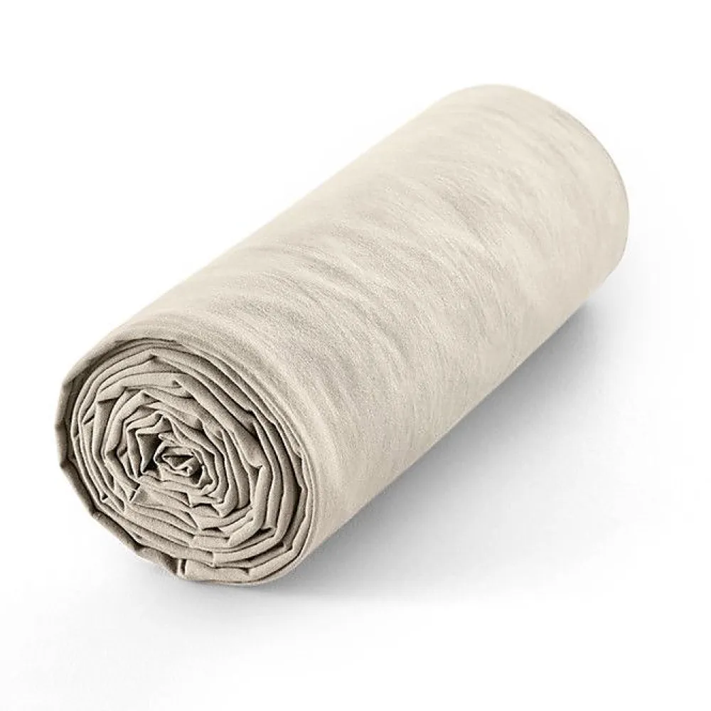 Coton Pur Drap housse 90 x 190 cm bonnet 30 cm "Prémium" pour lit 1 place - Prémium Sable* Drap Housse|Drap Housse