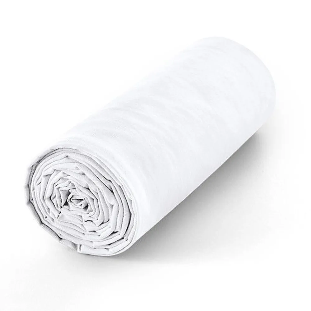 Drap housse 90 x 190 cm bonnet 30 cm "Prémium" pour lit 1 place - Prémium Neige>Coton Pur Discount
